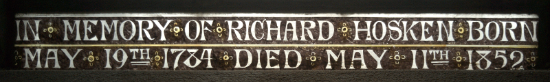 Inscription at bottom of a