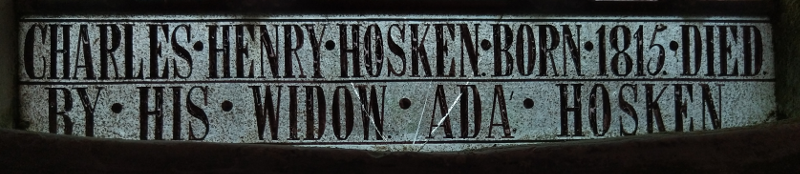 Inscription at bottom of right-hand light