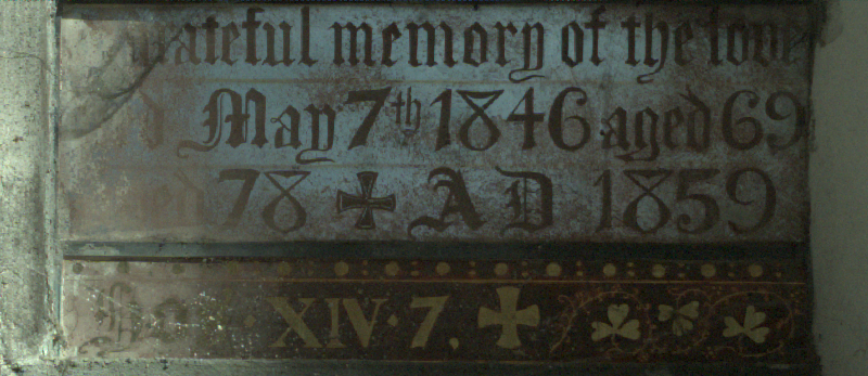 Inscription at the base of c