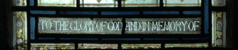 Inscription at base of a