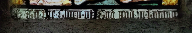 Inscription at base of a