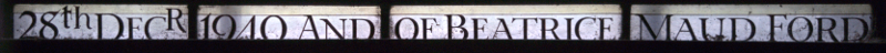 Inscription at bottom of second light
