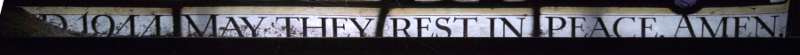 Inscription at bottom of right-hand light